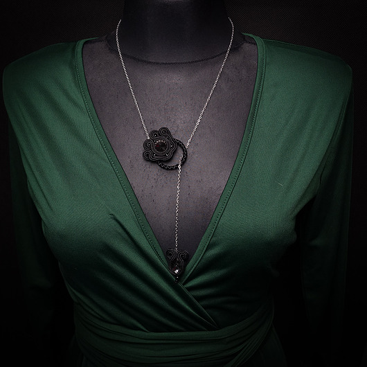 wisiory Sutaszowy minimal- wisior soutache