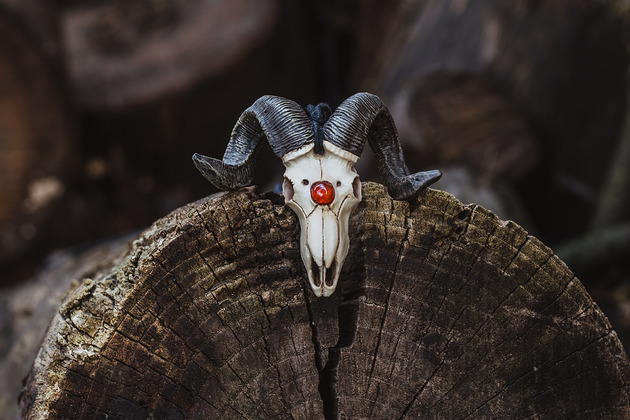 wisiory Wisior Czaszka Barana Karneol