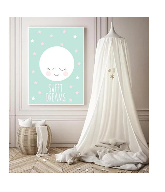 PLAKAT DO POKOJU DZIECKA z księżycem black dot studio