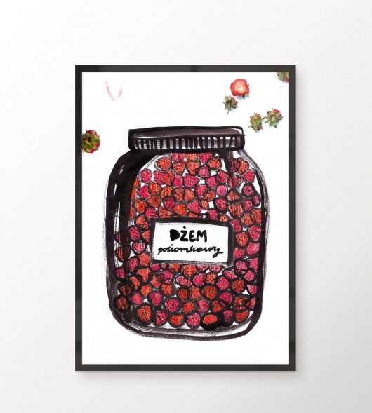 Ilustracja Dżem poziomkowy A3 Bombini