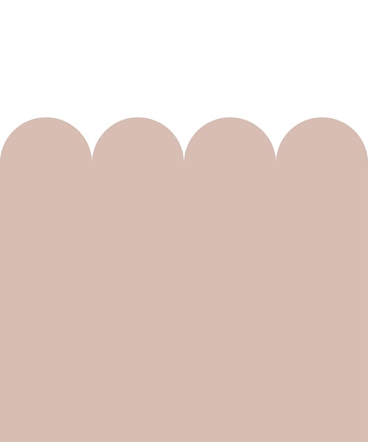 naklejki ścienne do pokoju dziecka Naklejka ścienna Scallop border Dusty Pink 100