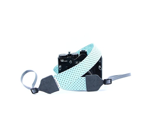 Miętowy wąski pasek do aparatu camera strap RękaProduction