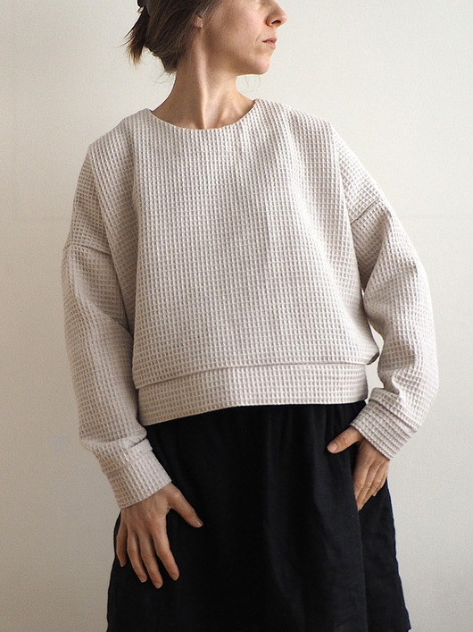 bluza bez kaptura damska Wafel Bluza