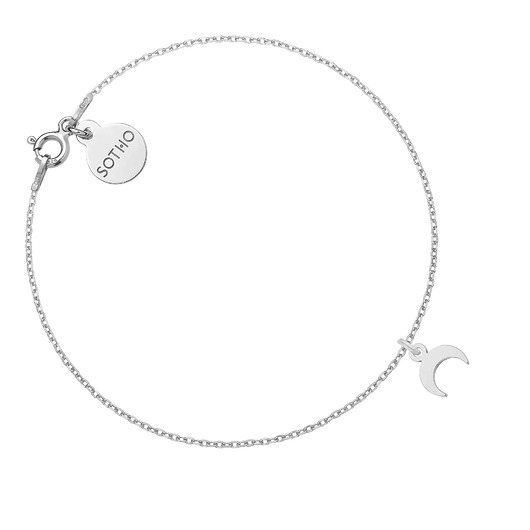 bransoletki srebrne Srebrna bransoletka z małym księżycem