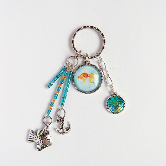 breloki Breloczek - Złota rybka, kotwica