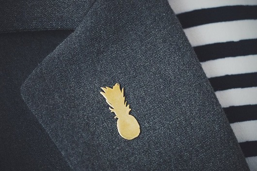 Pin Broszka Vander jewelry Ananas Złoty Vander jewelry
