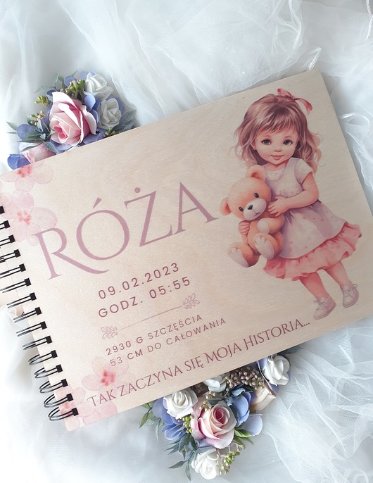 Chrzest - inne PERSONALIZOWANY ALBUM metryczka urodzenia prezent na chrzest