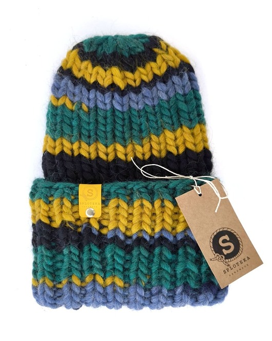 czapki damskie WOOLY COLOR "5"ciepła wełniana czapka