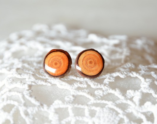 Prosto z drzewa - kolczyki na sztyftach MyPieceOfWood