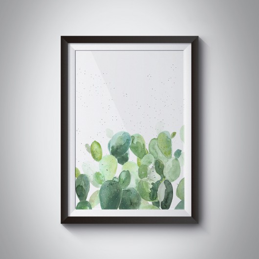 AKWARELOWE KAKTUSY 010 50x70cm ILOBAHIE