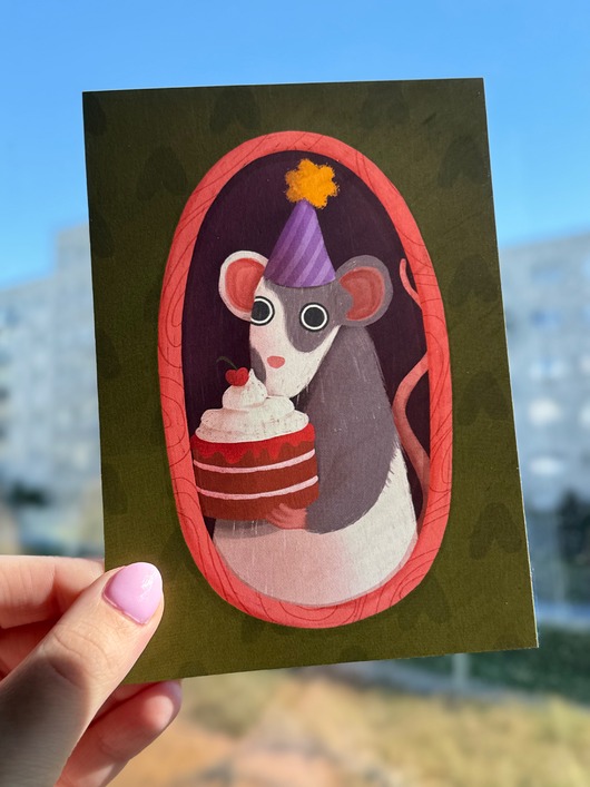 grafiki i ilustracje Print "Rat BDay" - to szczurek!!!