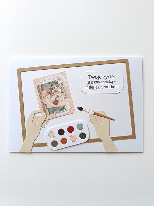 kartki scrapbooking Kartka  Życie jest twoją sztuką