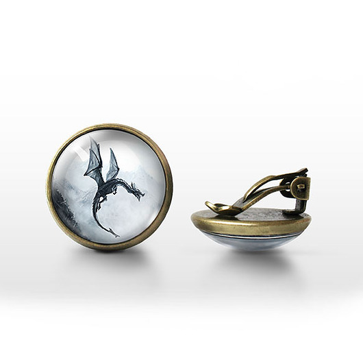 klipsy Klipsy - Czarny smok