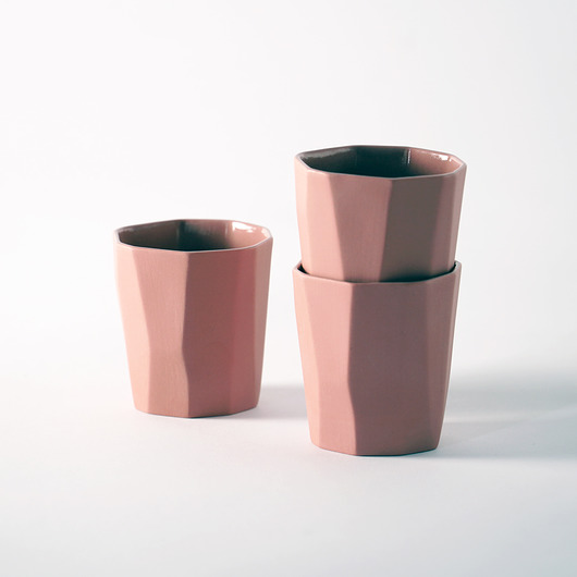 kubki i filiżanki Limbo kubek mały różowa porcelana