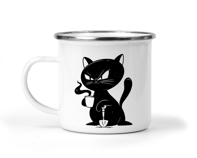 kubki Kubek metalowy kawa 14