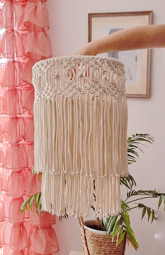 lampy wiszące Abażur wiszący makrama boho