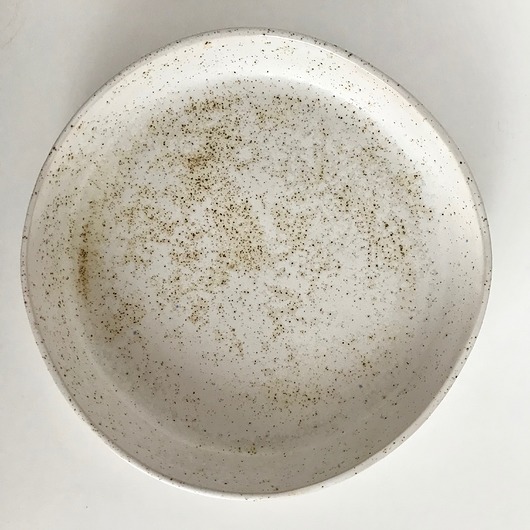 miska ceramiczna biała z brązowymi plamkami studio m.