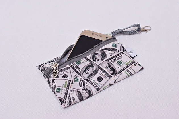 Etui na telefon na klucze wodoodporne dolary Uszyciuch
