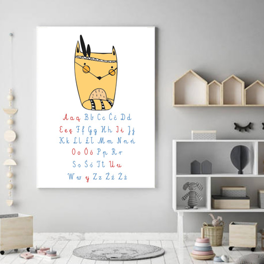 alfabet Montessori  plakat dla dzieci Plakatowka