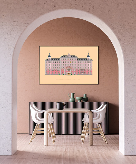 Grand Budapest Hotel - plakat 50x70 cm minimalmill