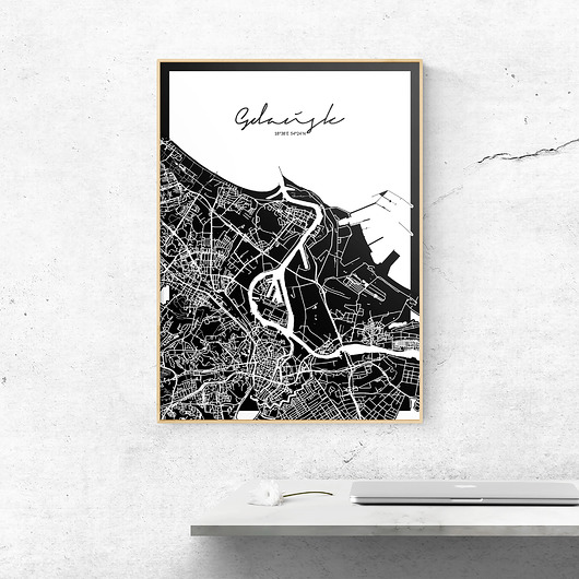 plakaty Plakat Gdańsk mapa
