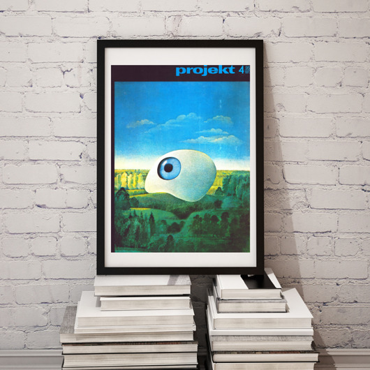 plakaty Plakat Oprawiona okładka magazynu PROJEKT z kwietnia 1973 r, aut. Janusz Stanny