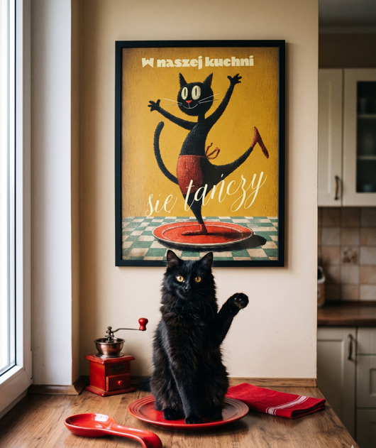 plakaty Plakat w naszej kuchni się tańćzy 30x40