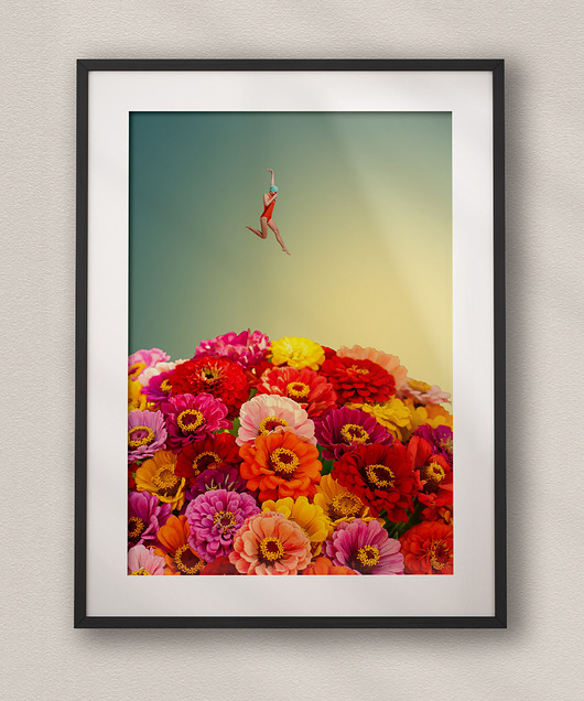 plakaty Plakat Wiosna - Kolaż Fine Art - Dekoracja Ścienna Do Salonu