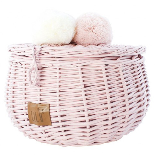 Wiklinowa szkatułka - duża BRUDNY RÓŻ Lilushop