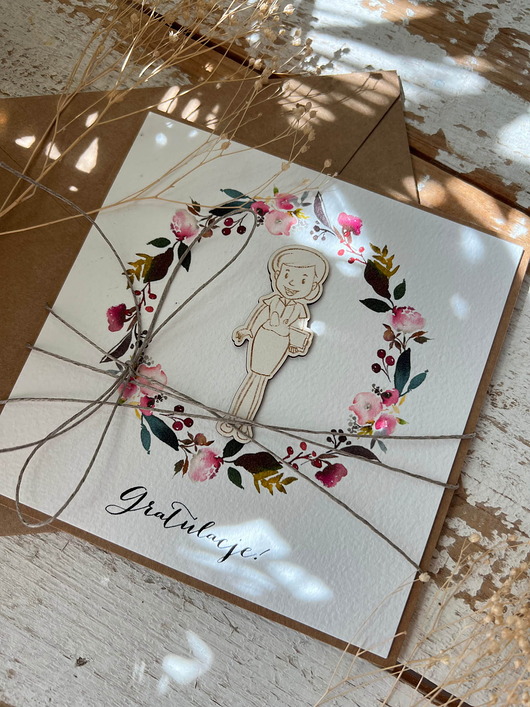 kartki scrapbooking Ręcznie robiona kartka gratulacje dla pani doktor