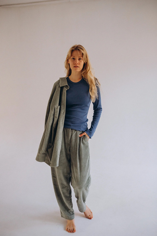 spodnie materiałowe damskie Spodnie sztruksowe Uziemienie