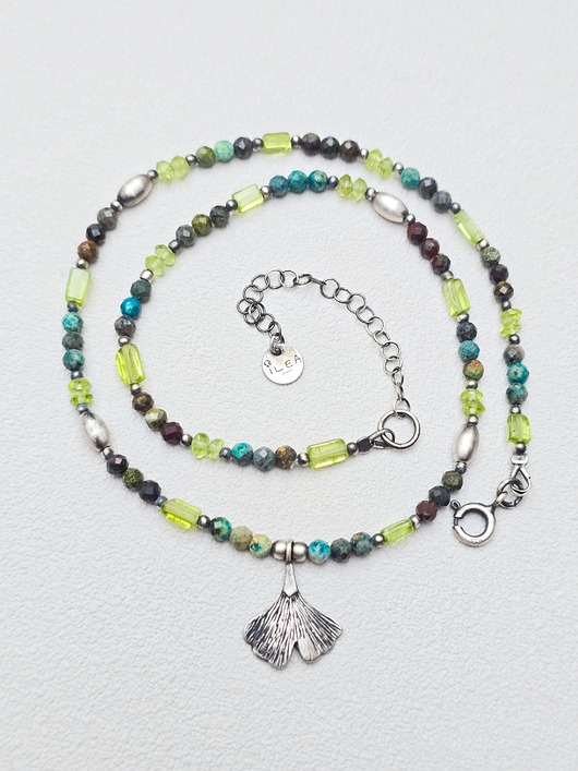 srebrne naszyjniki Naszyjnik Ginko