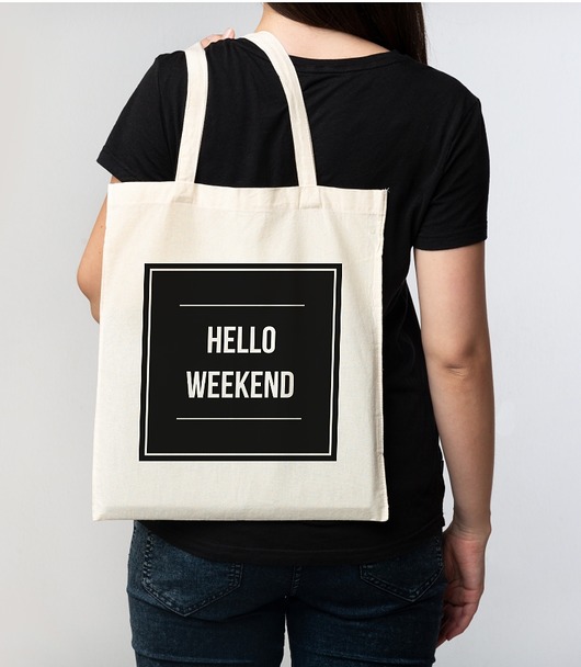torby na zakupy Torba bawełniana "Hello weekend"