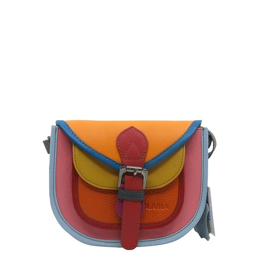 torby na ramię Torebka damska listonoszka skórzana regulowany pasek kolorowa OLIVKA