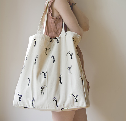 DUŻA TORBA BAWEŁNIANA 100%HANDMADE Dwie Lewe Rece