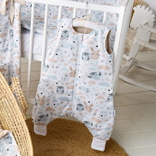 śpiwory i rożki niemowlęce Śpiworek Ze Skarpetkami Ocieplany 2.5 TOG Bawełna LEA od BabyU