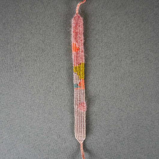 bransoletki na sznurku Kolorowa bransoletka tkana z muliny i włóczki na sznurku