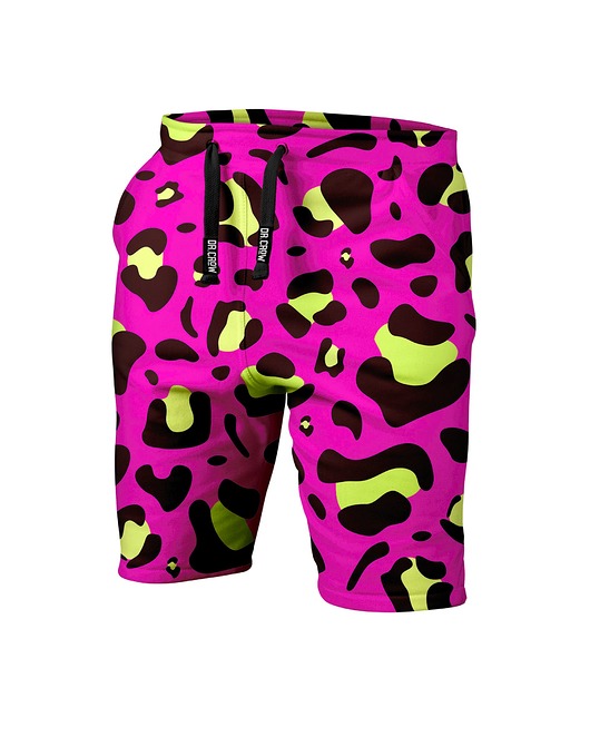 spodnie dla chłopców Krótkie Spodenki Shorty Boy DR.CROW Panterka Pink