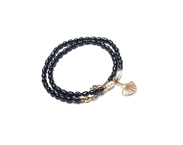 Pearls /navy blue/ perły naturalne vol. 1-choker KiKa pracownia