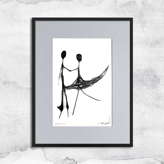 grafiki i ilustracje Oprawiona grafika - Para (86)