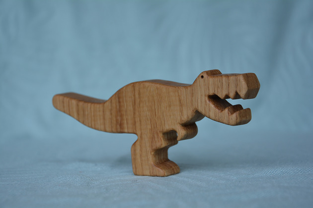 klocki i zabawki drewniane Drewniany dinozaur T-Rex