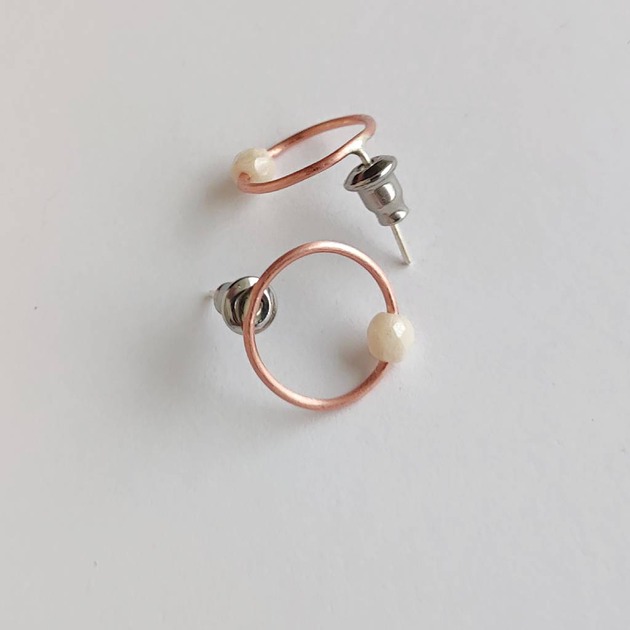 kolczyki z kamieniami Kolczyki OKRĄG