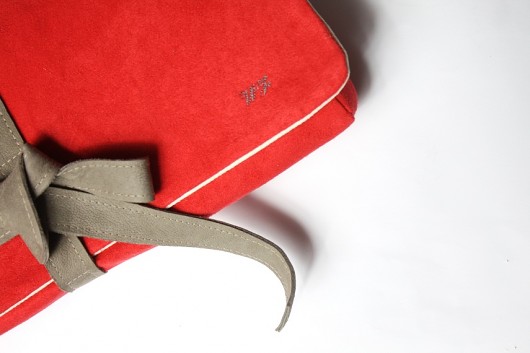 Kopertówka coral red + grey leather Zuzia Górska