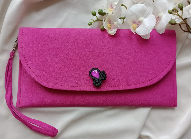 kopertówki Różowa kopertówka, torebka do ręki fuksja, różowa torebka