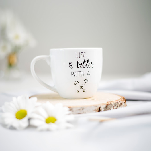 Kubek - Life is a better with a dog  Nadzwyczajnie