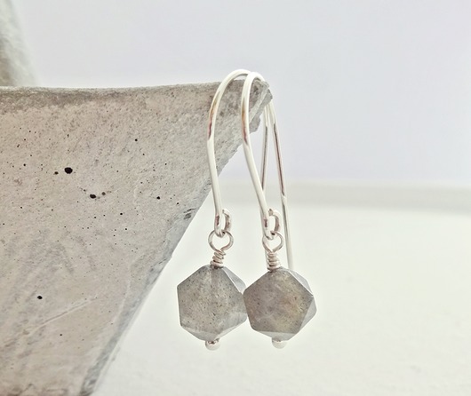 Kolczyki Srebro 925 Labradoryt Loa Jewellery