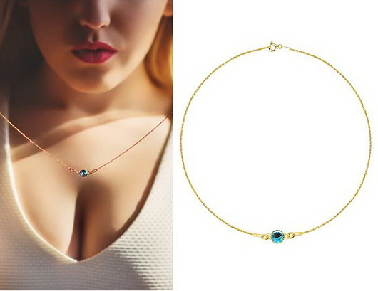Choker - łańcuszek z kryształem SWAROVSKI® Coccola JEWELLERY