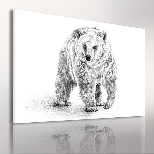 obrazy OBRAZ NA PŁÓTNIE - NIEDŹWIEDŹ- 120x80cm