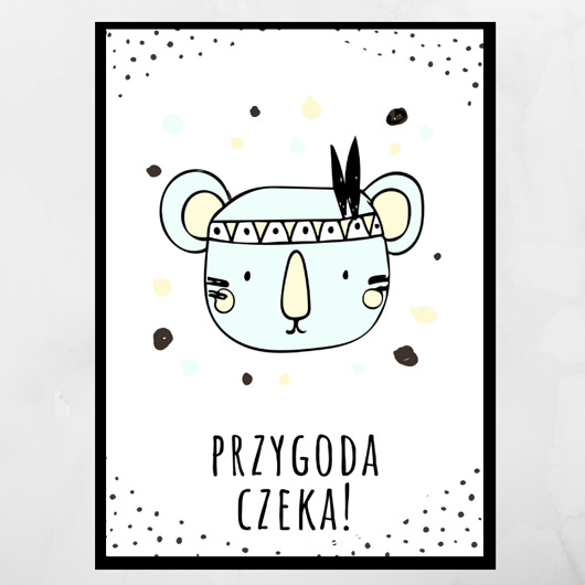 obrazy i plakaty do pokoju dziecięcego przygoda czeka Skandynawski plakat  
