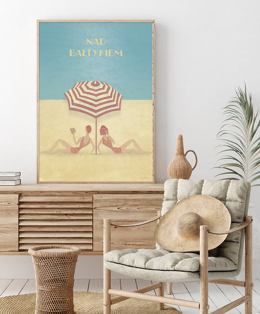 Nad Bałtykiem - plakat fine art, giclee minimalmill
